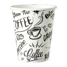 GOBELET CARTON/PE GRAFFITI BLANC/NOIR D.80.2 H.91MM - 9OZ 250/275ML (20X50) photo du produit