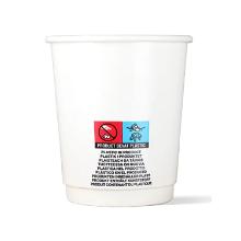 GOBELET CARTON/2PE DOUBLE PAROI BLANC D.80 H.90MM - 8OZ 230ML (20X25) photo du produit