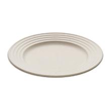 ASSIETTE RONDE WAVE CANNE A SUCRE NATUREL D.230 H.18MM (10X50) photo du produit