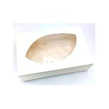 BOITE CATERING CARTON + FENETRE BLANC 464X314X80MM (5X10) photo du produit