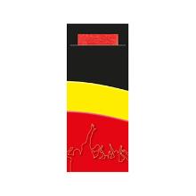 POCHETTE BELGIAN WAVE 8.5X20CM + SERVIETTE ROUGE 2PLIS 23X39CM (5X125) photo du produit