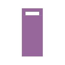 POCHETTE LILY (MAUVE) 8.5X20CM + SERVIETTE BLANC 2PLIS 23X39CM (1X500) photo du produit