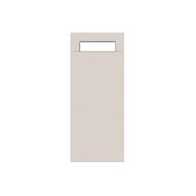 POCHETTE TAUPE 8.5X20CM + SERVET WIT 2LGS 23X39CM (1X500) artikelfoto