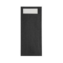 POCHETTE ECOLINE ZWART 8.5X20CM + SERVET WIT 2LGS 23X39CM (1X500) artikelfoto