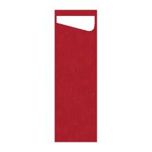 SACCHETTO SLIM ROUGE 7.5X23CM + SERVIETTE DUNISOFT AIRLAID BLANCHE (4X60) photo du produit