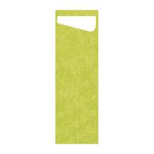 SACCHETTO SLIM KIWI 7.5X23CM + SERVIETTE DUNISOFT AIRLAID BLANCHE (4X60) photo du produit
