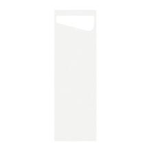SACCHETTO SLIM BLANC 7.5X23CM + SERVIETTE DUNISOFT AIRLAID BLANCHE (4X60) photo du produit