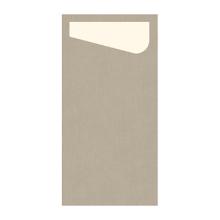 SACCHETTO GREIGE 11.5X23CM + SERVIETTE DUNISOFT CREAM (4X60) photo du produit