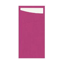SACCHETTO FUCHSIA 11.5X23CM + SERVIETTE DUNISOFT BLANCHE (4X60) photo du produit