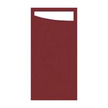 SACCHETTO BORDEAUX 11.5X23CM + SERVIETTE DUNISOFT BLANCHE (4X60) photo du produit