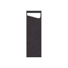 SACCHETTO SLIM NOIR 7.5X23CM + SERVIETTE BIO DUNISOFT BLANCHE (4X60) photo du produit