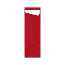 SACCHETTO SLIM ROUGE 7.5X23CM + SERVIETTE BIO DUNISOFT BLANC (4X60) photo du produit