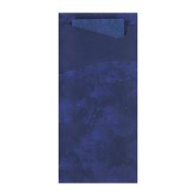 SACCHETTO BLEU FONCE 8.5X19CM + SERVIETTE PAP. BLEU FONCEE - 2PLIS (5X100) photo du produit