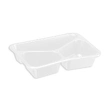ASSIETTE MENU PP INJECTE BLANC 228X178X45MM - 3 COMP. - 300/200/500ML (1X232) photo du produit