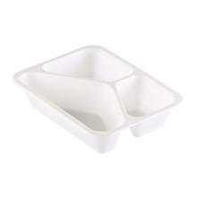 ASSIETTE MENU PP THERMOF. BLANC 227X178X50MM - 3 COMP. - 530/325/235ML (1X216) photo du produit