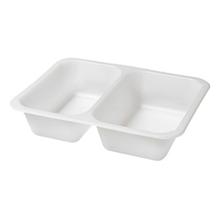 ASSIETTE MENU BIOPLASTICANC 227X178X50MM - 2 COMP. - 645/540ML (1X216) photo du produit