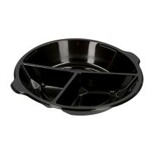 ASSIETTE PEARL PP NOIR 3 COMP D.250X42MM 590/370/238/ML (1X300) photo du produit