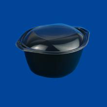 WOK-TRAY WOKIPACK NOIR AVEC COUVERCLE TRSP PP 245X206X125MM 2300ML (1X150) photo du produit