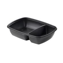 RAVIER FASTPAC PP NOIR RECT. 2 COMP. 233X170X50MM-600/300ML (4X75) photo du produit