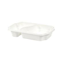 RAVIER TAKE AWAY PP BLANC 250X159X45MM - 2 COMP. - 700/400ML (1X246) photo du produit