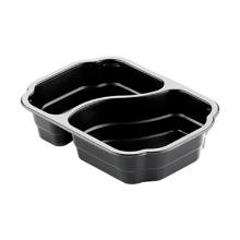 RAVIER TAKE AWAY PP NOIR 215X148X47MM - 2 COMP. - 500/400ML (1X332) photo du produit