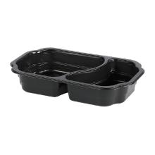 RAVIER TAKE AWAY PP NOIR 250X159X45MM - 2 COMP. - 700/400ML (1X246) photo du produit