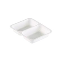 ASSIETTE MENU PP THERMOF. BLANC 227X178X40MM - 2 COMP. - 550/480ML (1X216) photo du produit