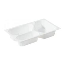 RAVIER 1/4GN PP BLANC 265X161X45MM - 3 COMP. - 490/370/200ML (1X225) photo du produit
