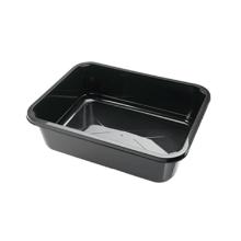 ASSIETTE MENU RCPET NOIR 225X175X43MM - 1 COMP. - 1200ML (1X300) photo du produit