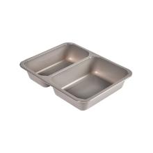 ASSIETTE MENU RCPET GRIS 225X175X43MM - 2 COMP. - 655/455ML (1X300) photo du produit
