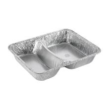 ASSIETTE MENU ALU 227X178X39MM - 2 COMP. - 495/645ML (1X1000) photo du produit