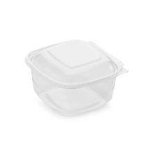 RAVIER SQUARE PACK RPET TRSP. + COUV. A CHARNIERE 130X127X64MM-500ML (6X100) photo du produit