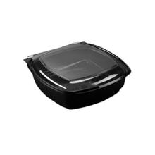 SCHAAL SQUARE PACK RPET NOIR + COUV. A CHARNIERE 190X192X54MM-1000ML(4X75) photo du produit