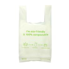 SHOPPER MATERBI OK HOME COMPOST BLANC/IMPRESSION VERT 27+16X49CM-19mu (10X50) photo du produit