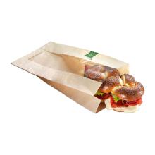 SACHET SANDWICH PAPERWISE BRUN AVEC FENÊTRE CENTRALE PLA 160+80x365MM (1X500) photo du produit
