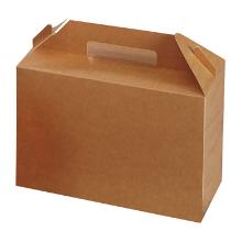 LUNCH/PARTYBOX CARRYPACK BRUN/BLANC 265X128X180MM (1X125) photo du produit