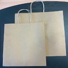 SHOPPER KRAFT 110G BRUN AVEC ANSES TORSADES 36.5+33X32CM (1X100)  photo du produit