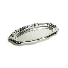 PLATEAU OVALE RPET ARGENT 40X27CM (10X5) photo du produit