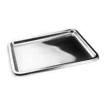 PLATEAU RECTANGULAIRE RPET ARGENTE 35X24CM (10X5) photo du produit