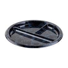 PLATEAU ROND RPET MARBREE D.26CM - 3 COMP. (10X25) photo du produit
