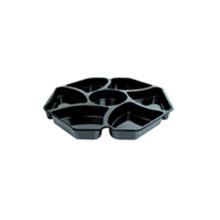 INSERT OCTAVIEW PS NOIR 284X284X25MM - 7 COMP. - 140/6X180ML (1X150) photo du produit