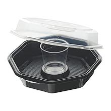 OCTAVIEW PS NOIR + DRESSING CUP PS TRSP. 160X160X60MM - 450/65ML (1X360) photo du produit
