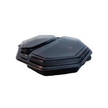 OCTAVIEW MICROWARMABLE PS NOIR 230X230X50MM - 2 COMP. - 580/280ML (1X170) photo du produit