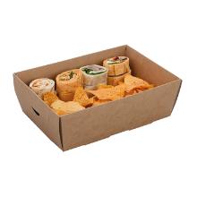 BOX CATERING QUARTER INSERT CARTON BRUN 153X221X77MM (1X50) photo du produit