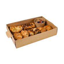 CATERING BOX EXTRA SMALL PLATTER - QUARTER INSERT KARTON BRUIN 218X162X77MM (50) artikelfoto