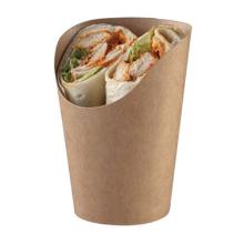 SNACK CUP/TORTILLA WRAP CARTON/PE BRUN D.85/60 H.68/120MM (12X50) photo du produit