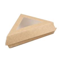 TRIANGLE À TARTE/PIZZA CARTON BRUN FENÊTRE PET 170X170X45MM (4X75) photo du produit