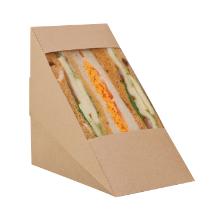 TRIANGLE A 3 SANDWICH CARTON AVEC FENETRE PLA 123X82X123MM (REAR) (1X500) photo du produit