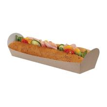 OPEN BAGUETTE TRAY - CARTON BRUN/BLANC 264/254X70/60X62/30MM (1X500) photo du produit