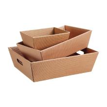 PANIER DE PRESENTATION QUADRANGULAIRE MEDIUM CARTON NATUREL 336X196X110MM (1X25) photo du produit